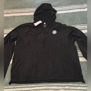 2XL Black Clover 🍀 Live Lucky Hooded Windbreaker Jacket